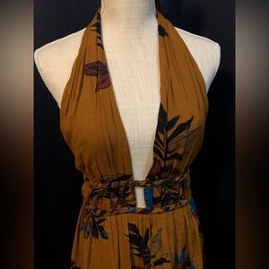 Bäcio gorgeous summer dress brown floral sz L